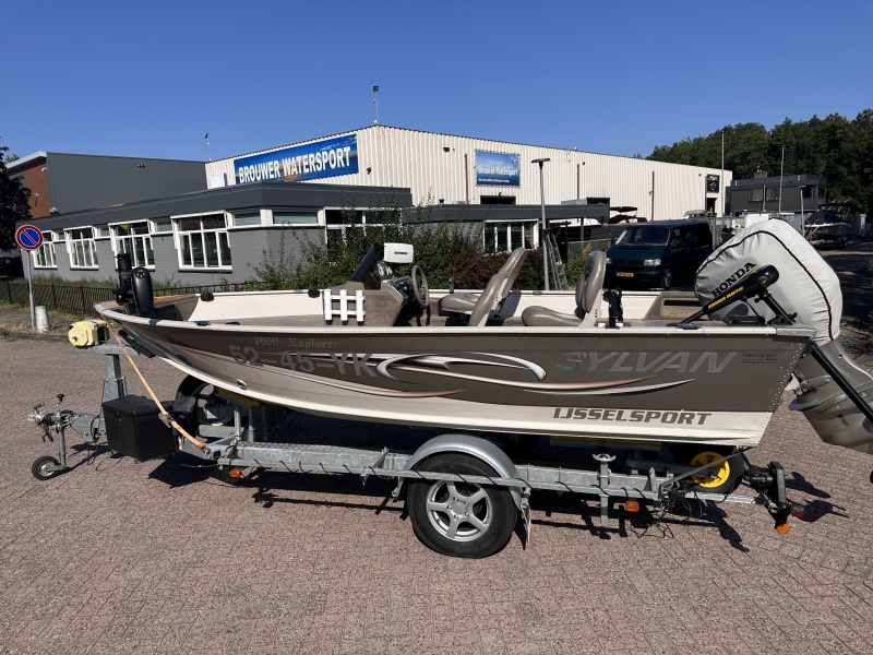 Sylvan 1600 Visboot Veel opties Honda 75 buitenboordmotor