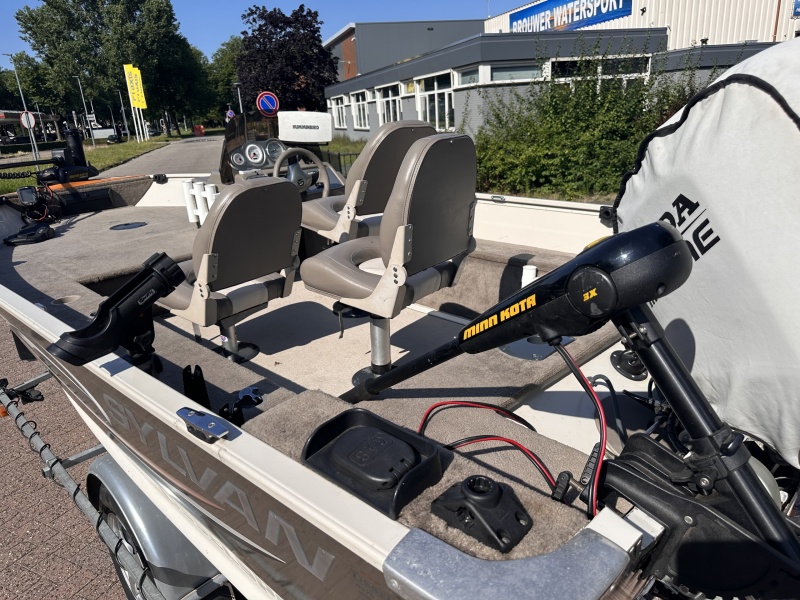 Sylvan 1600 Visboot Veel opties Honda 75 buitenboordmotor