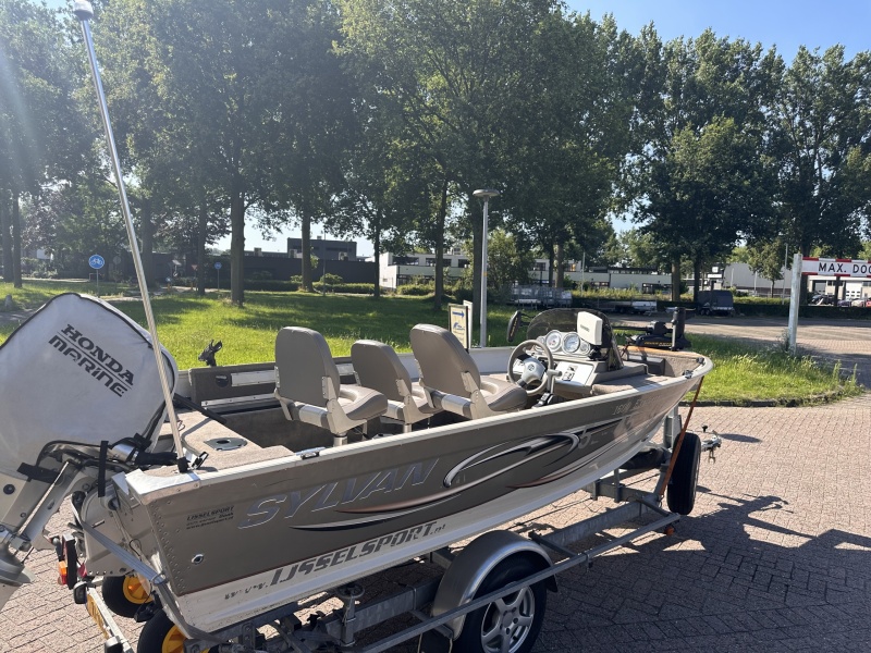 Sylvan 1600 Visboot Veel opties Honda 75 buitenboordmotor