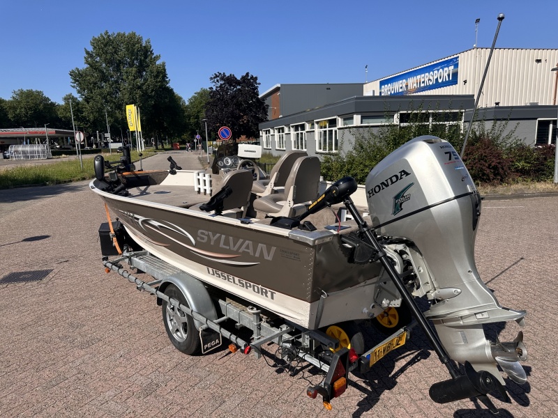 Sylvan 1600 Visboot Veel opties Honda 75 buitenboordmotor